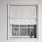 Anvige Home Textile Roman Shade Anvige Flat Roman Shades,Hardware For Installation Included,Window Treatment,Custom Roman Blinds,Cotton Linen White Color