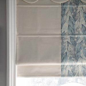Anvige Home Textile Roman Shade Anvige Flat Roman Shades,Hardware For Installation Included,Window Treatment,Custom Roman Blinds,Cream White Color With Printed Flowers