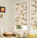 Anvige Home Textile Roman Shade Anvige Flat Roman Shades,Hardware For Installation Included,Window Treatment,Custom Roman Blinds,Flowers Printed Style