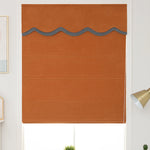 Anvige Home Textile Roman Shade Anvige Flat Roman Shades,Hardware For Installation Included,Window Treatment,Custom Roman Blinds,Hermes Orange Color With Heading