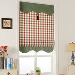Anvige Home Textile Roman Shade Anvige Flat Roman Shades,Hardware For Installation Included,Window Treatment,Custom Roman Blinds,Modern Red and Green Plaid Pattern