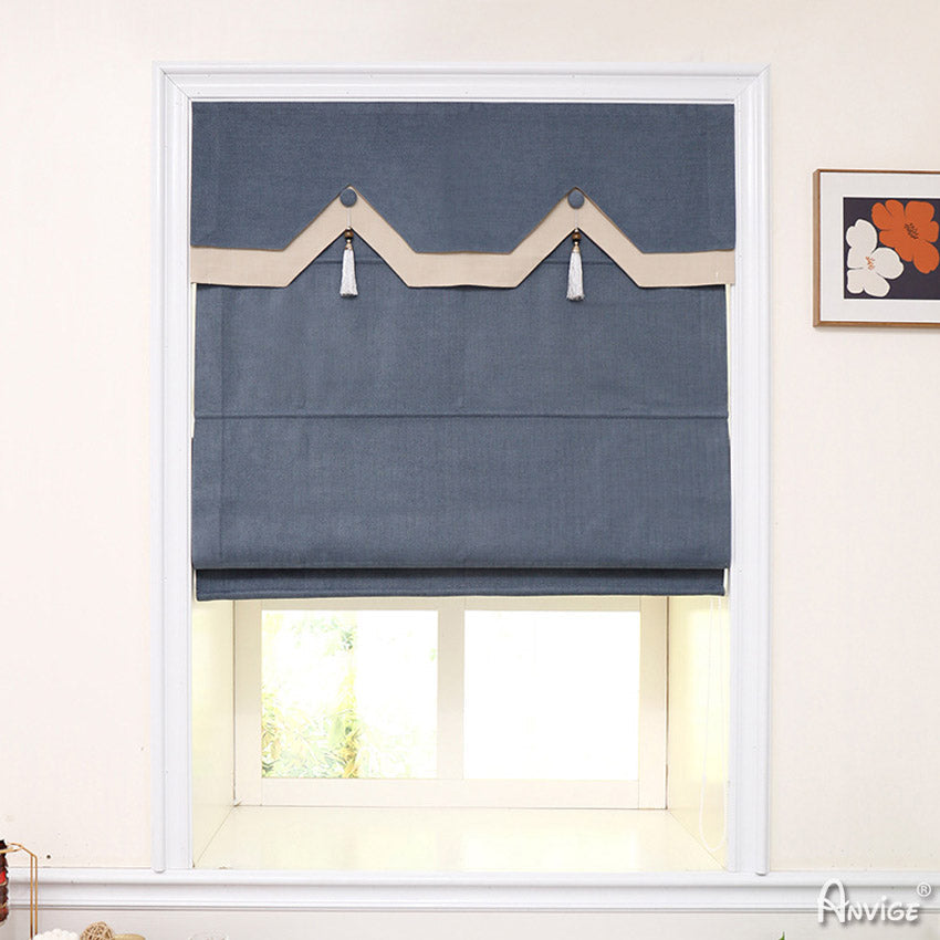 Anvige Home Textile Roman Shade Anvige Flat Roman Shades,Hardware For Installation Included,Window Treatment,Custom Roman Blinds,Modern Solid Color Fabric