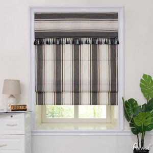 Anvige Home Textile Roman Shade Anvige Flat Roman Shades,Hardware For Installation Included,Window Treatment,Custom Roman Blinds,Modern Striped Fabric