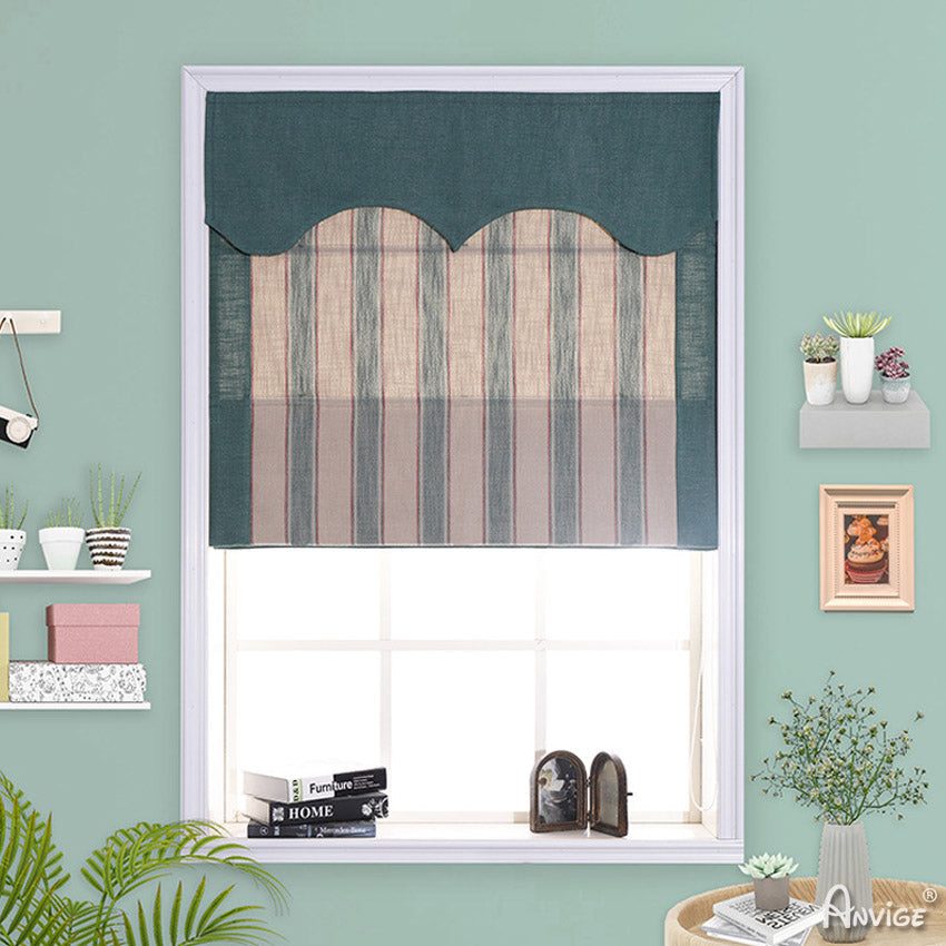 Anvige Home Textile Roman Shade Anvige Flat Roman Shades,Hardware For Installation Included,Window Treatment,Custom Roman Blinds,Modern Strips