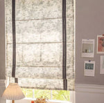 Anvige Home Textile Roman Shade Anvige Flat Roman Shades,Hardware For Installation Included,Window Treatment,Custom Roman Blinds ,Pastoral Trees With Dark Grey Trims