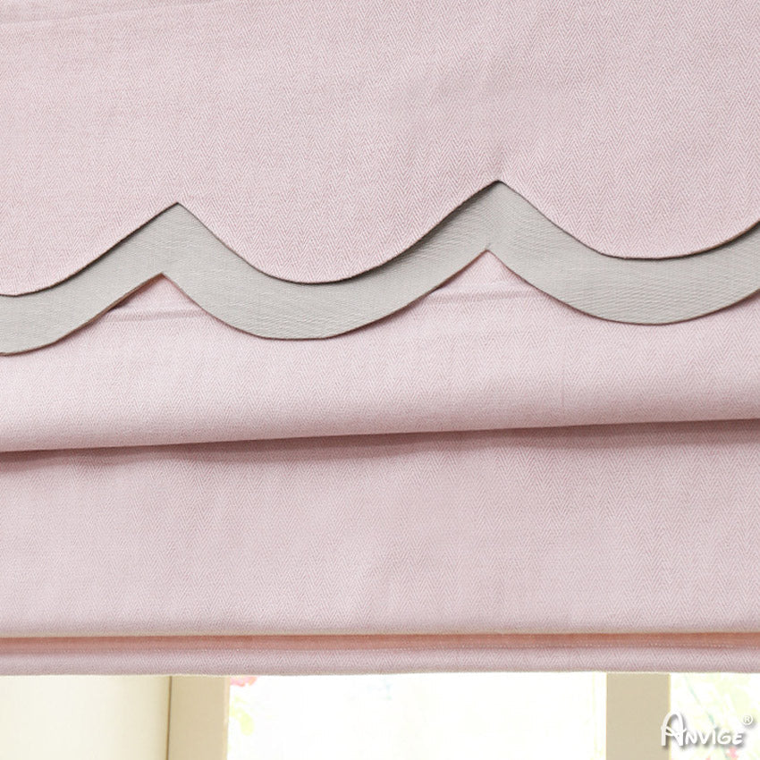 Anvige Home Textile Roman Shade Anvige Flat Roman Shades,Hardware For Installation Included,Window Treatment,Custom Roman Blinds,Pink Color