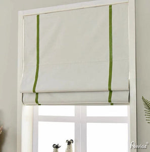 Anvige Home Textile Roman Shade Copy of Anvige Flat Roman Shades,Hardware For Installation Included,Window Treatment,Custom Roman Blinds,Pink With White Border Trims
