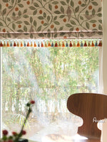 Anvige Home Textile Roman Shade Anvige Flat Roman Shades,Hardware For Installation Included,Window Treatment,Custom Roman Blinds,Printed Bird and Leaves