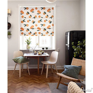 Anvige Home Textile Roman Shade Anvige Flat Roman Shades,Hardware For Installation Included,Window Treatment,Custom Roman Blinds,Printed Fruits Pattern