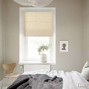 Anvige Home Textile Roman Shade Anvige Flat Roman Shades,Hardware For Installation Included,Window Treatment,Custom Roman Blinds,Solid Cotton Linen Fabric