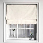 Anvige Home Textile Roman Shade Anvige Flat Roman Shades,Hardware For Installation Included,Window Treatment,Custom Roman Blinds ,White Linen Farbic