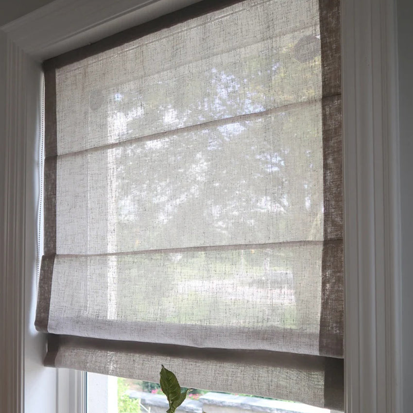 Anvige Home Textile Roman Shade Anvige Flat Sheer Roman Shades,Hardware For Installation Included,Window Treatment,Custom Roman Blinds,Light Grey Color