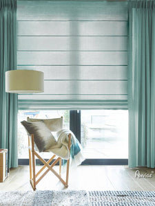 ANVIGE Modern Blue-green Color Roman Shades ,Easy Install Washable Curtains ,Customized Window Curtain Drape, 24"W X 64"H