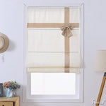 ANVIGE Modern Fashion Bowknot Striped Roman Shades ,Easy Install Washable Curtains ,Customized Window Curtain Drape, 24"W X 64"H