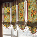 ANVIGE Pastoral Vntage Flowers Printed Customized Fan Roman Shades ,Easy Install Washable Curtains ,Customized Window Curtain Drape, 24"W X 64"H