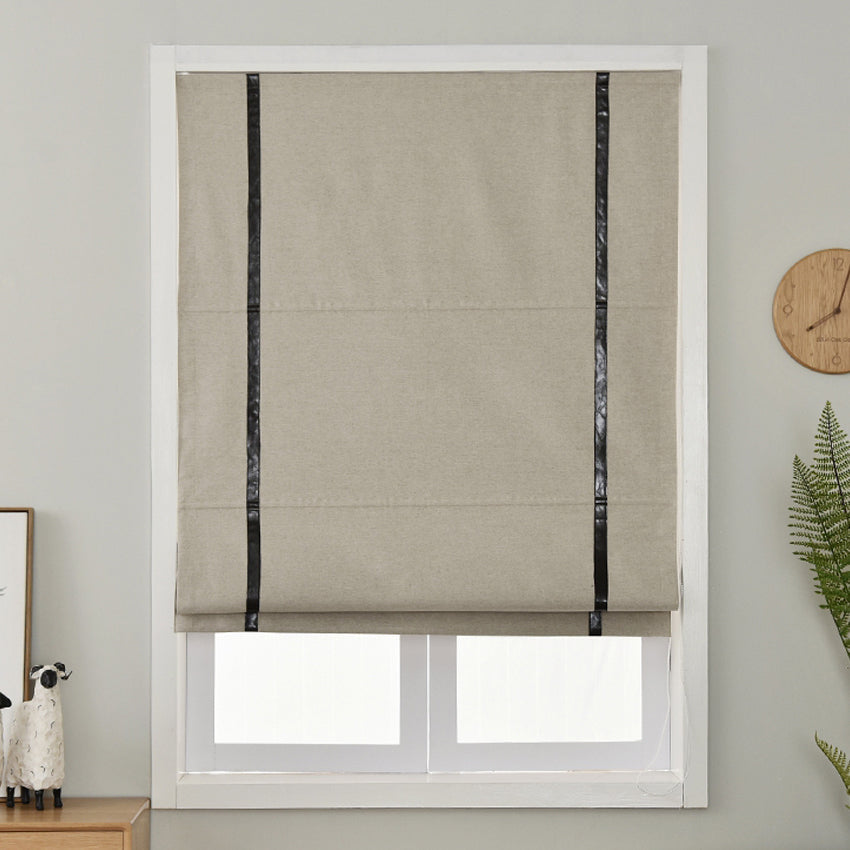 Anvige Home Textile Roman Shade Copy of Anvige Flat Roman Shades,Hardware For Installation Included,Window Treatment,Custom Roman Blinds,Pastoral Green Color With Leaves Fabric
