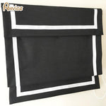 Anvige Home Textile Roman Shade Copy of Anvige Flat Roman Shades,Hardware For Installation Included,Window Treatment,Custom Roman Blinds With Head,Black With White Trims