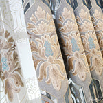 ANVIGE Luxury Geometric Chenille Fabric Emboridered Curtains,Customized Valance,Window Treatment For Living Room blackout roman shades custom roman shades flat roman shades Curtains