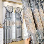 ANVIGE Luxury Geometric Chenille Fabric Emboridered Curtains,Customized Valance,Window Treatment For Living Room blackout roman shades custom roman shades flat roman shades Curtains