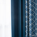 ANVIGE Modern Blue Geometric Circles Printed,Grommet Window Curtain Blackout Curtains For Living Room,52''Wx63''L,1 Panel blackout roman shades custom roman shades flat roman shades Curtains