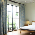 ANVIGE High Qulaity Thickning Fabric Flowers Printing,Grommet Window Curtain Blackout Curtains For Living Room,52''Wx63''L,1 Panel blackout roman shades custom roman shades flat roman shades Curtains