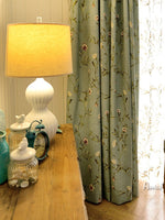 ANVIGE Pastoral Green Color Thicking Fabric Printed,Grommet Window Curtain Blackout Curtains For Living Room,52''Wx63''L,1 Panel blackout roman shades custom roman shades flat roman shades Curtains