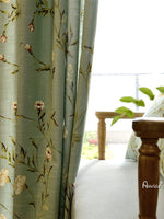 ANVIGE Pastoral Green Color Thicking Fabric Printed,Grommet Window Curtain Blackout Curtains For Living Room,52''Wx63''L,1 Panel blackout roman shades custom roman shades flat roman shades Curtains