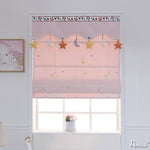 Anvige Flat Roman Shades,Hardware For Installation Included,Window Treatment,Custom Roman Blinds,Cartoon Stars blackout roman shades custom roman shades flat roman shades Curtains