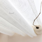 Custom Curtains Drapes ANVIGE Modern Nordic Cotton Linen White Color Curtain,Grommet Window Curtain Sheer Curtains For Living Room,52''Wx63''L,1 Panel Anvige Home Textile Sheer Curtain blackout roman shades custom roman shades flat roman shades Curtains